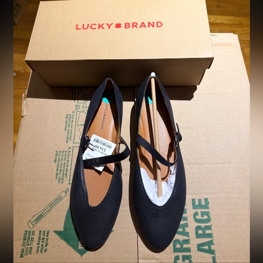 Lucky Brand Black Mary Jane Flats New